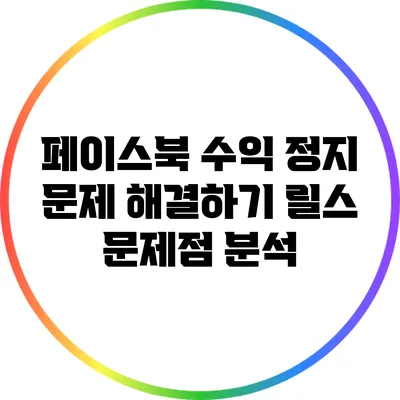 페이스북 수익 정지 문제 해결하기: 릴스 문제점 분석