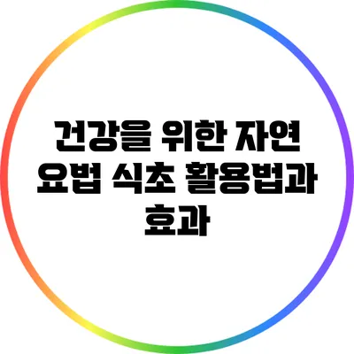 건강을 위한 자연 요법: 식초 활용법과 효과
