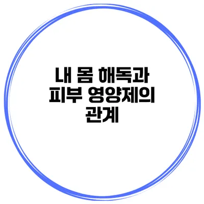 내 몸 해독과 피부 영양제의 관계